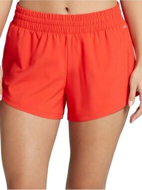 DSG Coral-Orange Athletic Shorts with Elastic Waist